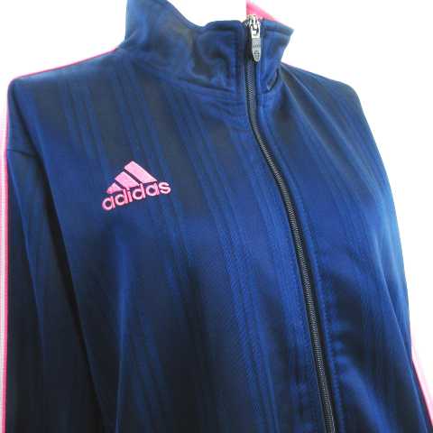 adidasアディダストラックジャケットジャージブルゾン紺ネイビー白水色刺繍ロゴ 70s adidasアディダス VENTEX ATP トレフォイル ロゴ刺繍