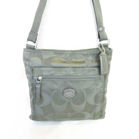 コーチ COACH F77408 シグネチャー ナイロン ファイル ショルダー 