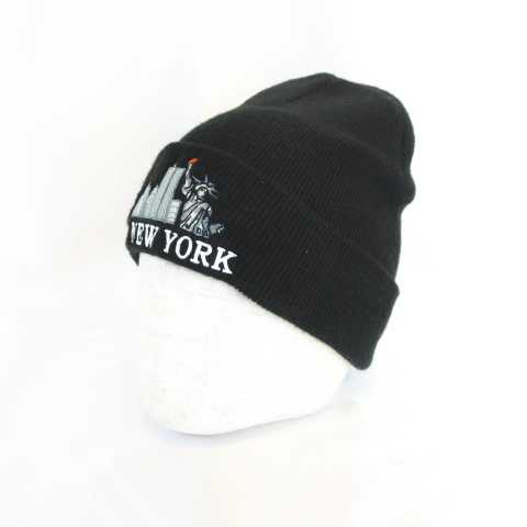 Supreme 黒 ロゴ刺繍 ニット