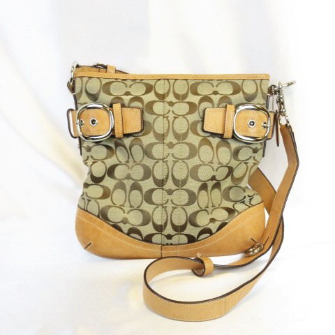 コーチ COACH F19682 シグネチャー ジャガード レザー ショルダー 