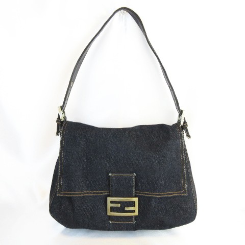 フェンディ FENDI 26325 デニム マンマバケット ワンショルダー 
