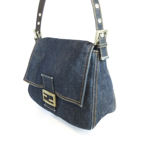 フェンディ FENDI 26325 デニム マンマバケット ワンショルダー 