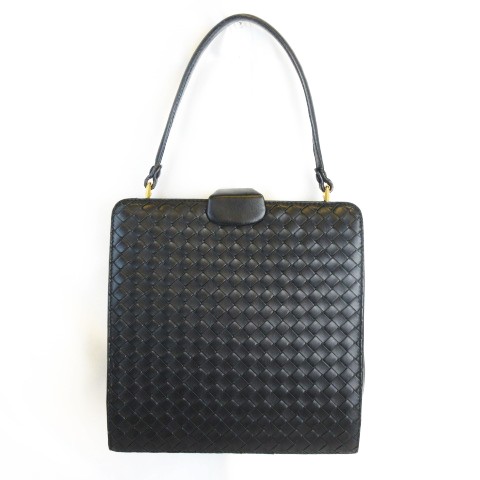 ボッテガヴェネタ BOTTEGA VENETA イントレチャート 編み込み がま口 