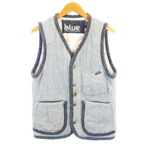 ブルーブルー Blue Blue キルティングベスト アウター ネップ コットンレーヨン 日本製 ブルー系 青 1 メンズ 145 ベクトルパーク