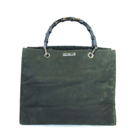 グッチ GUCCI バンブー ナイロントート ハンドバッグ 無地 002-1010 