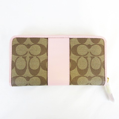 未使用品 コーチ COACH 54630 シグネチャー アコーディオン ジップ 