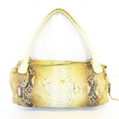 アバンクール リアルパイソン ハンドバッグ