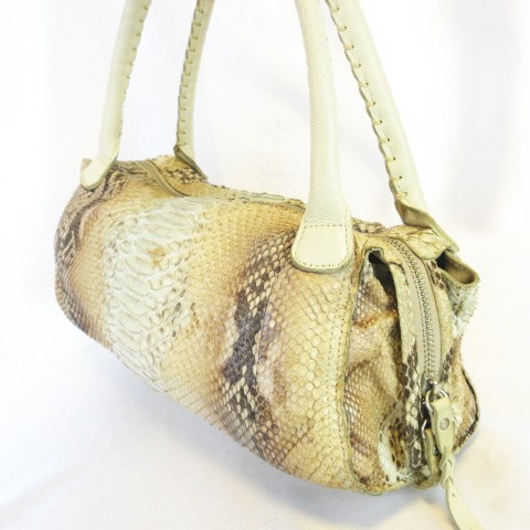 アバンクール リアルパイソン ハンドバッグ