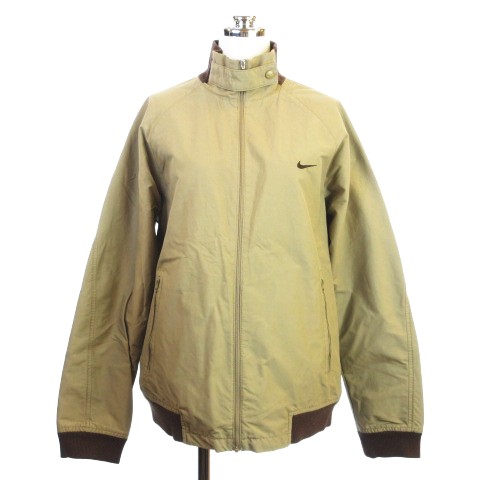 ナイキ Nike ブルゾン ジャケット フルジップ ロゴ刺繍 コットンナイロン ベージュ系 L レディース 145 ベクトルパーク