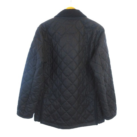 ラベンハム Lavenham 美品 レクサム ウール キルティングジャケット 中綿 ブルゾン アウター イギリス製 ネイビー 濃紺 S 36 メンズ 145 ベクトルパーク
