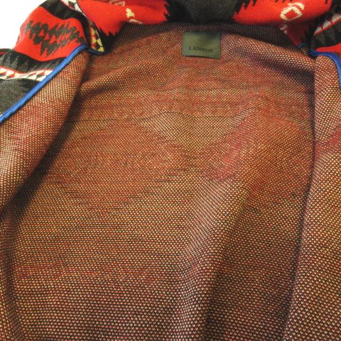 LANEUS ラネウス ショールカーディガン ニットジャケット 幾何学模様  