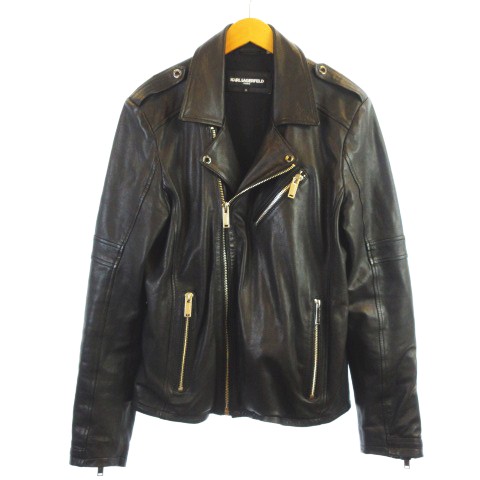 カールラガーフェルド KARL LAGERFELD シープレザー ライダース 