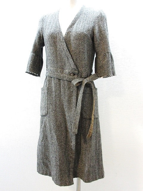 ヘリンボーン柄 七分袖コート ヘリンボーン柄 七分袖コート - メルカリ