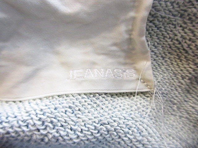 ジーナシス Jeanasis スウェット ワンピース 膝丈 半袖 パーカー 綿100 水色 ライトブルー F レディース 146 ベクトルパーク