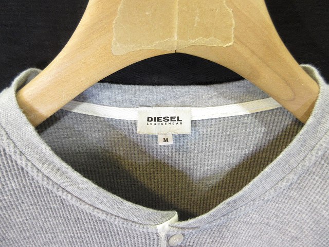 ディーゼル DIESEL サーマル Tシャツ カットソー ヘンリーネック 