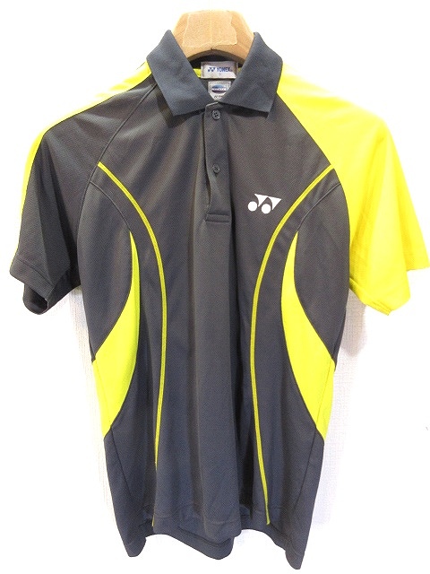 YONEX メンズ 黄色半袖ポロシャツ 短し