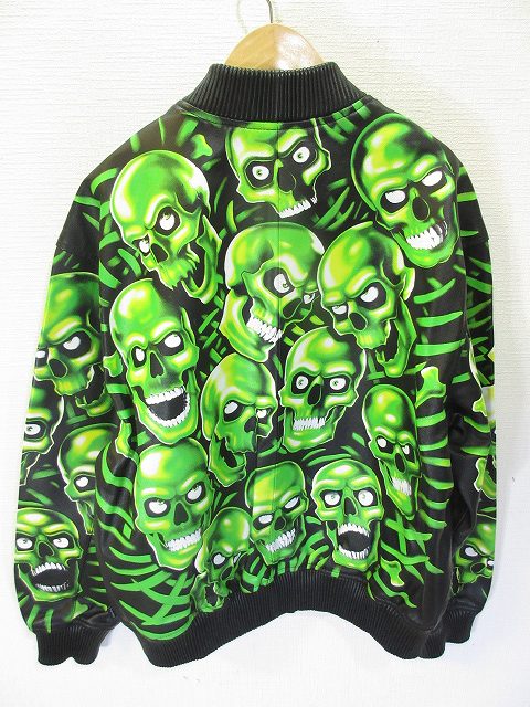 シュプリーム SUPREME 18SS レザー ジャケット 羊革 スカル Skull Pile  