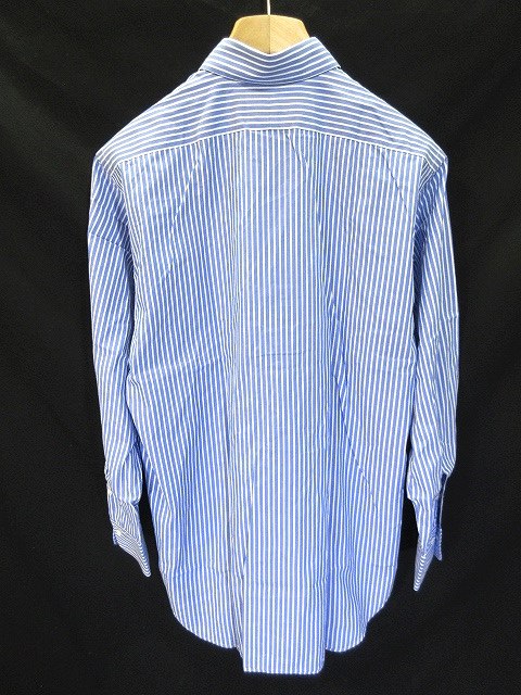 Polo Ralph Lauren XL 長袖ポロシャツ 青白ストライプ ポロ バイ ラルフローレン Polo by Ralph Lauren シャツ 長袖