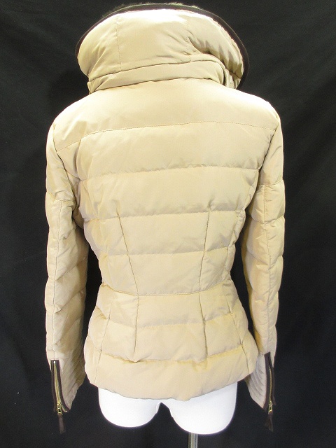 ザラ ベーシック Zara Basic ダウン ジャケット ファー 収納フード ベージュ S レディース 146 ベクトルパーク