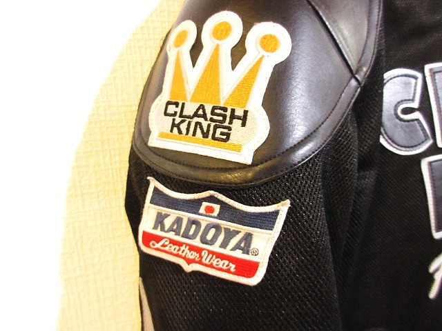 カドヤ KADOYA ライダース メッシュ ジャケット クラッシュキング 