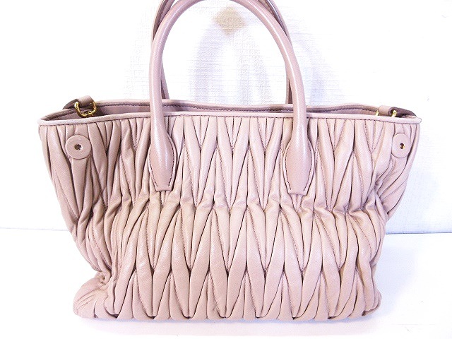 ミュウミュウ miumiu マテラッセ 2WAY ハンド ショルダー バッグ 