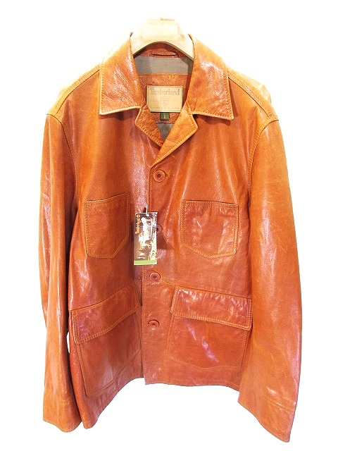 未使用品 ティンバーランド Timberland レザー ジャケット ショール 