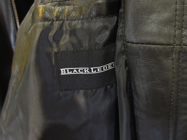 Leilian 　レリアン　高級 ラムレザージャケット　ステンカラー　黒 　М ブラックリーダー BLACK LEDER ラムレザー ジャケット シングル