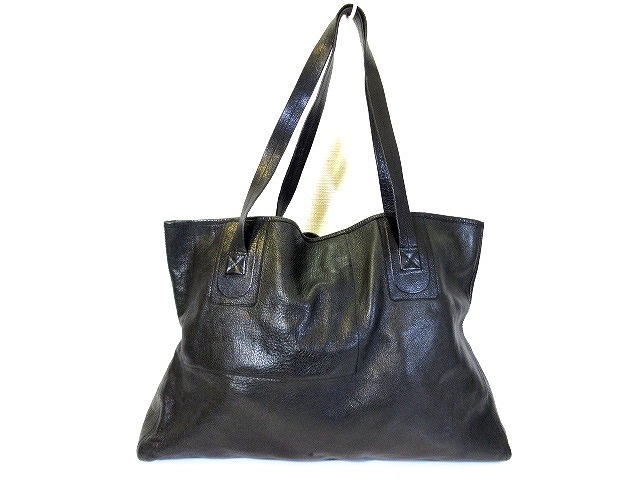 リックオウエンス カーフレザートートバッグ ブラック (RICK OWENS  