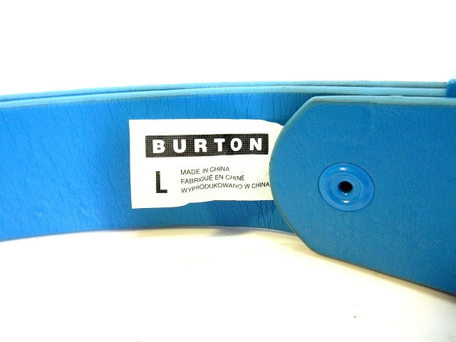 バートン BURTON ベルト スタッズ調 ロゴ バックル 青 ブルー