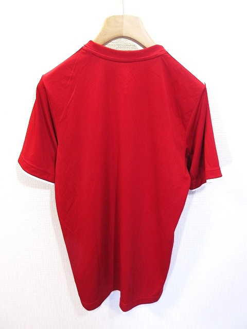 adidas レッド 長袖 カットソー Ｖネック トレフォイル 新品 タグ付き adidas レッド 長袖 カットソー Vネック トレフォイル 新品