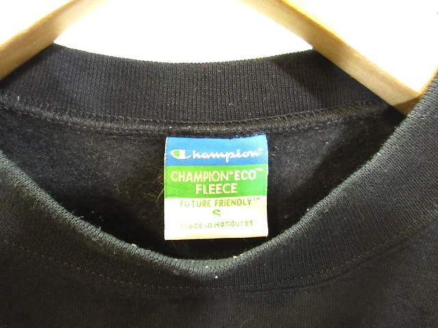 チャンピオン Champion エコフリース スウェット シャツ トレーナー プルオーバー ロゴ 刺繍 S ブラック 黒 メンズ 146 ベクトルパーク