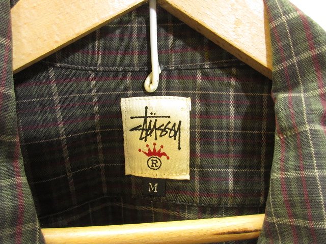 ステューシー STUSSY ワーク ジャケット ブルゾン チェック柄 ジップ 