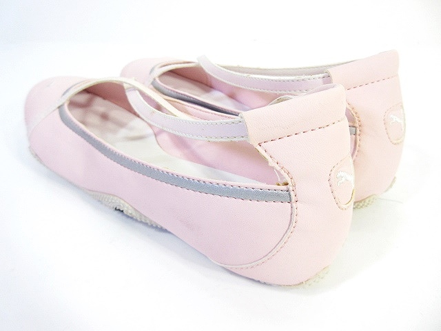 【海外限定カラー】新品　PUMA　バレエシュー ブラック×ピンク　24.5 PUMA 「PUMA」 バレエシューズ 24.5cm ブラック×ピンク