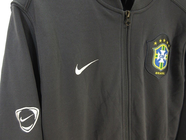 NIKE　トラックジャケット　サッカーチームロゴ刺繍　サイズXL　ブラック NIKE - NIKE ナイキ ロゴ 刺繍 トラック ジャケット sizeS/黒