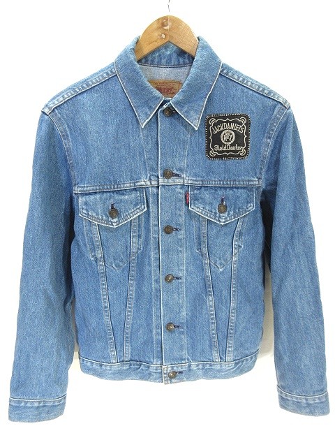 Jack Daniel's デニムジャケット Jack Daniel's Women's Old #7 Whiskey Denim Jacket Blue Logo
