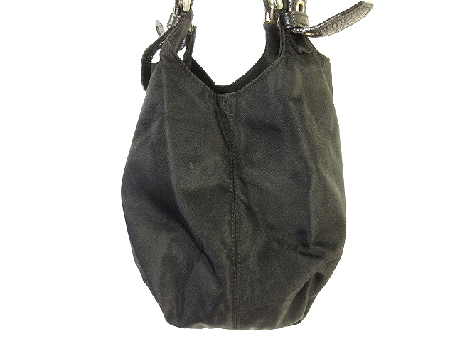 プラダ PRADA ハンド バッグ ビニール 持ちてレザー 黒 ブラック