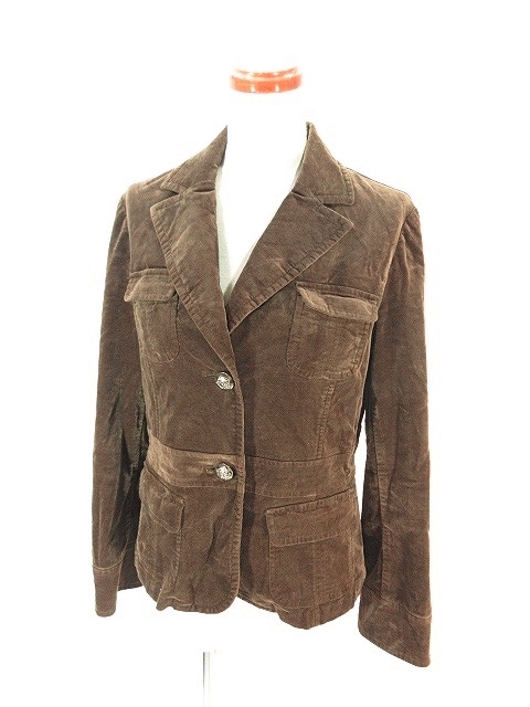 サンカンシオン 3can4on テーラード ジャケット 2b センターベント シングル 無地 3 ブラウン 茶 レディース 146 ベクトルパーク