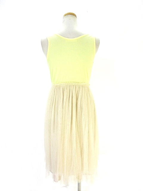 スーパーハッカ Super Hakka ワンピース 膝丈 タンクトップ ノースリーブ ギャザー スカート 切替 イエロー ベージュ レディース 146 ベクトルパーク