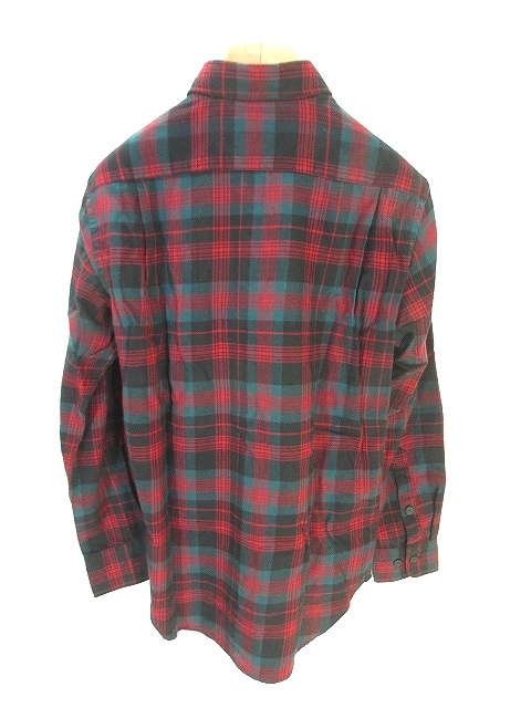 ユニクロ Uniqlo シャツ 長袖 チェック 柄 S レッド グリーン 赤 緑 メンズ 146 ベクトルパーク