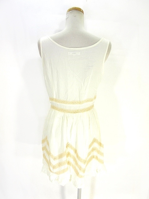 ジャイロ Jayro ノースリーブ ワンピース ミニ ショート レース M オフホワイト ベージュ レディース 146 ベクトルパーク