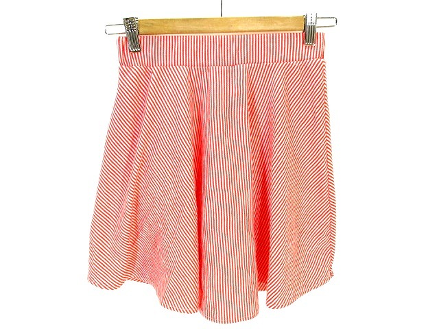 セシルマクビー Cecil Mcbee キュロット スカート 膝丈 ミドル ストライプ 赤 レッド M レディース 146 ベクトルパーク