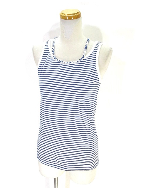 シネマクラブ Cinemaclub タンクトップ ボーダー M ブルー ホワイト 青 白 レディース 146 ベクトルパーク
