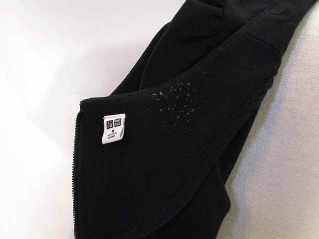 ユニクロ Uniqlo ワンピース 半袖 膝丈 フレア スカート 切替 無地 M ブラック 黒 レディース 146 ベクトルパーク