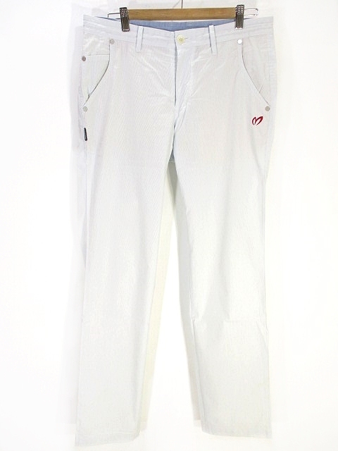 マスターバニー Master Bunny Edition ゴルフ ウェア イージー パンツ スラックス ストライプ 柄 5 ホワイト ブルー 白 青 国内正規 メンズ 146 ベクトルパーク