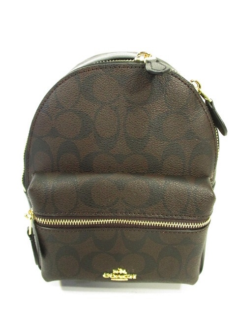 コーチ COACH 美品 チャーリー シグネチャー リュックサック ミニ 