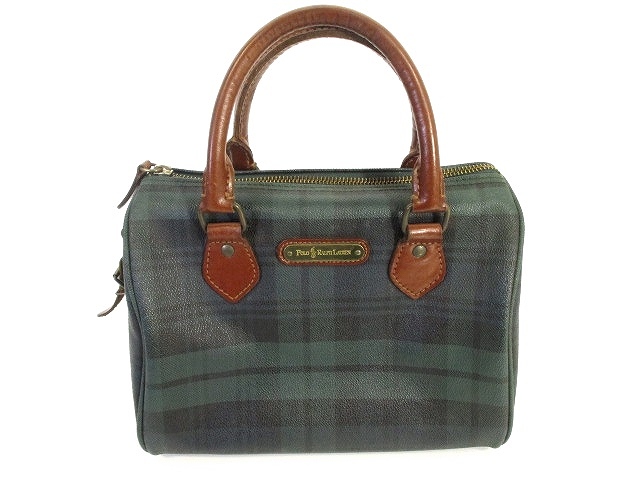 POLO チェック柄 ボストンバッグ（ポロ ラルフローレン POLO RALPH  