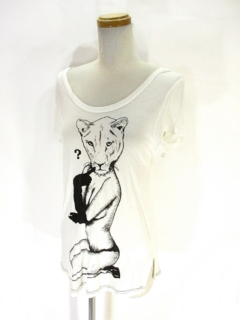 スライ Sly Tシャツ カットソー 半袖 フレンチスリーブ プリント 総柄