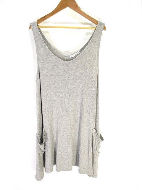 イーハイフンワールドギャラリー E Hyphen World Gallery オールインワン サロペット パンツ ノースリーブ 無地 F グレー レディース 146 ベクトルパーク