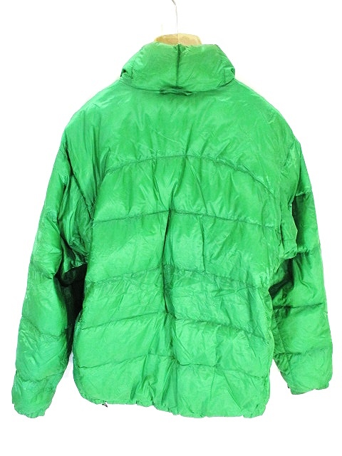 コロンビア Columbia 美品 ライト ダウン ジャケット ナイロン 光沢 緑 
