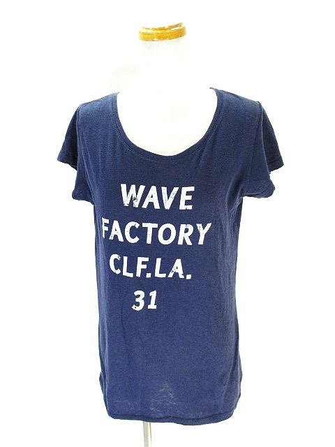 フレームワーク Framework Tシャツ カットソー 半袖 プリント 紺 ネイビー レディース 146 ベクトルパーク